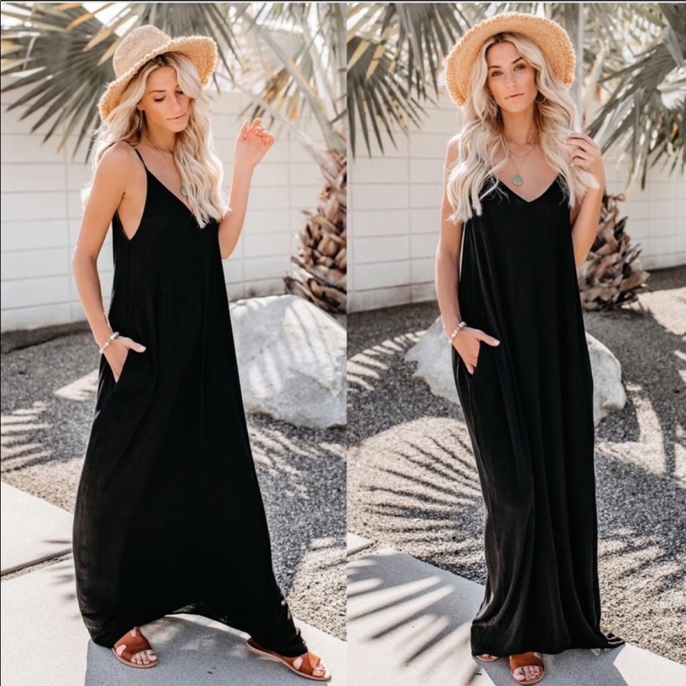 Harem Maxi Dress Adjustable Straps Sexy Comfy - Picture 1 of 8